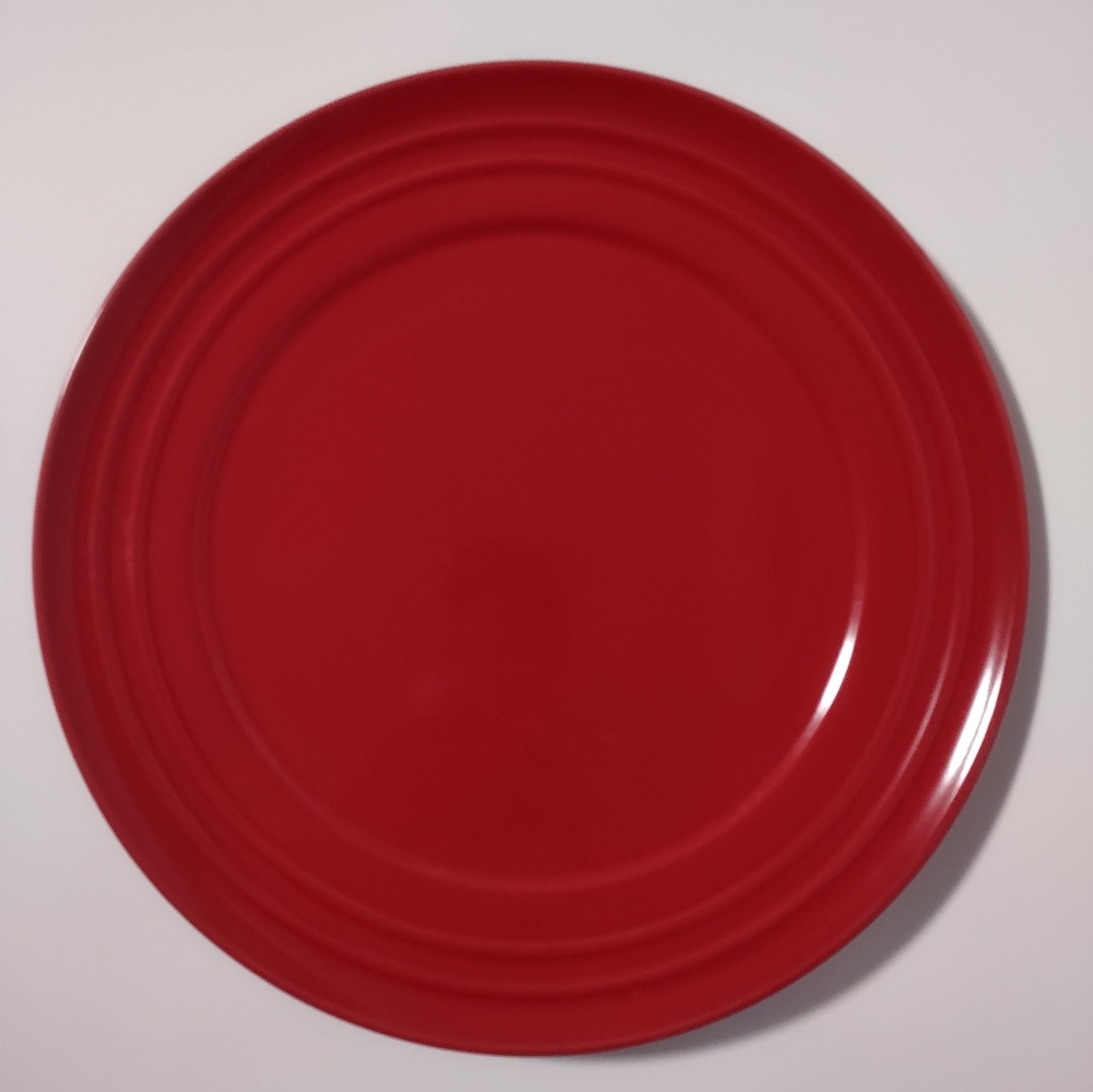 Rachael Ray Double Ridge Red Dinnerware Dinner Plate